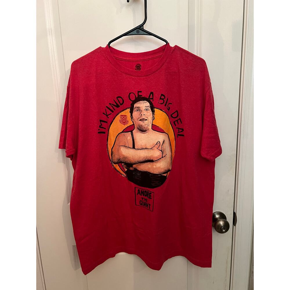 Andre The Giant Men's I'm Kind of a Big Deal Wrestling Red T Shirt XL WWE 2013